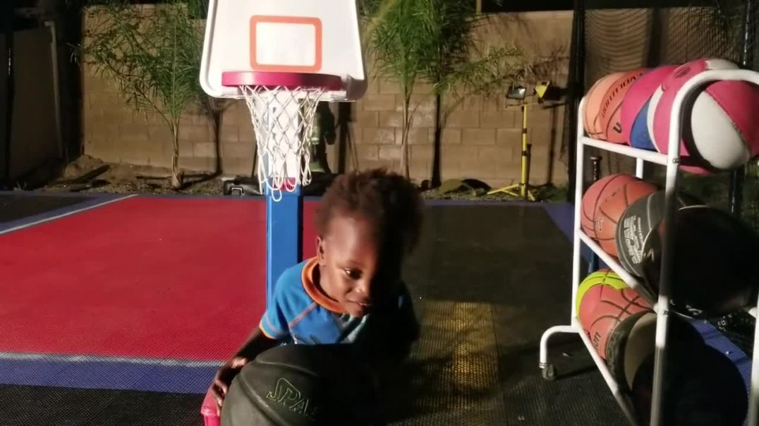 Miracle baby Josiah Play Basket Ball On His New Hoop !!!